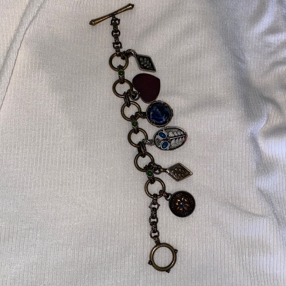 Lucky Brand gold bronze rustic charm bracelet